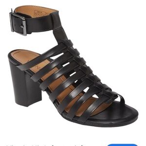 Vionic Black Strappy Sandals with Block Heel